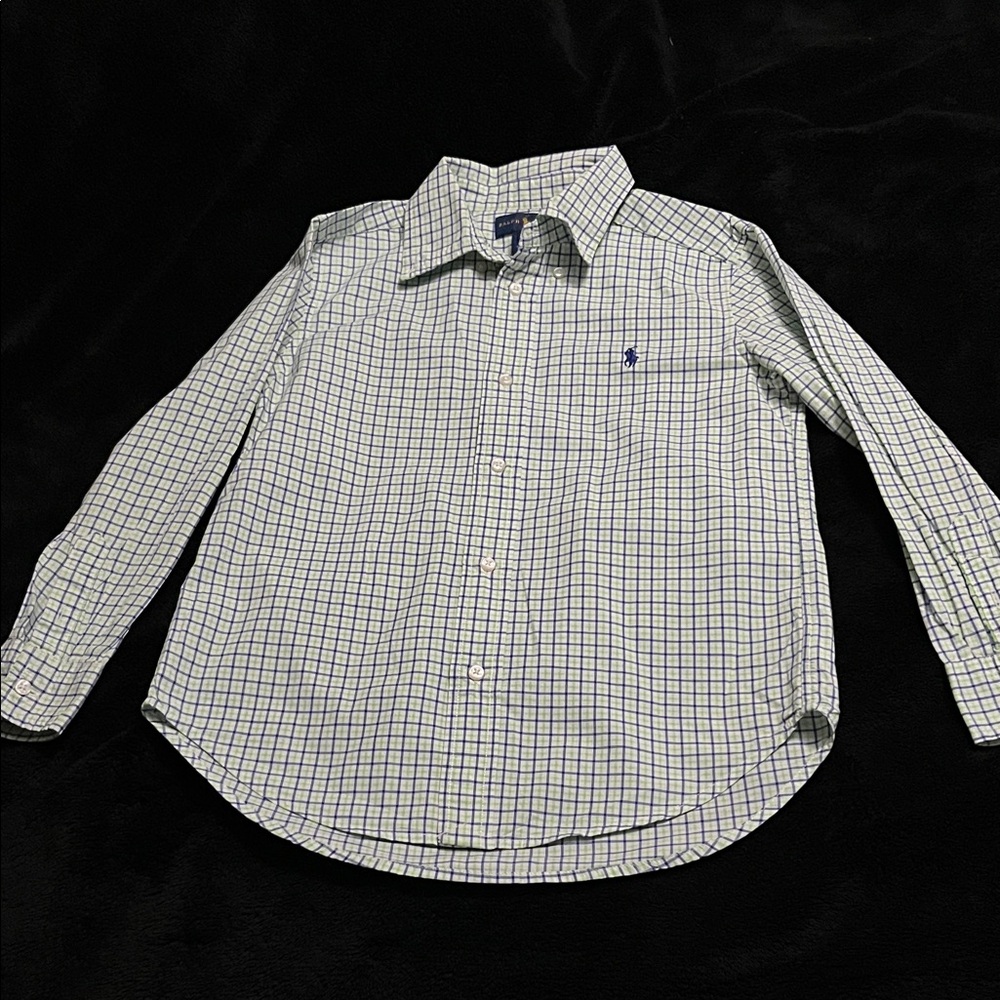 Ralph Lauren Green and Blue Plaid Shirt